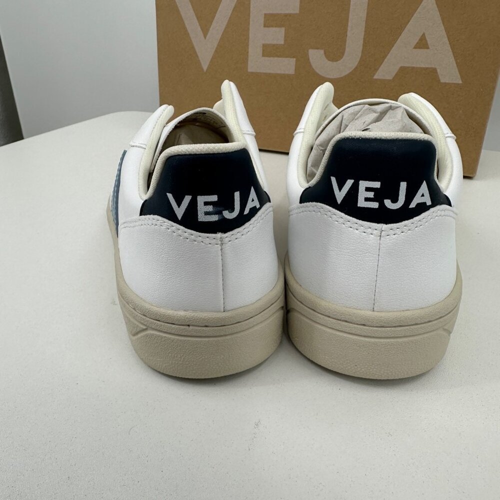 Veja V-10 CWL Sneakers sz 5 Women's 36 EU White/Steel/Nauti Vegan Leather BRAZIL - Picture 5 of 15
